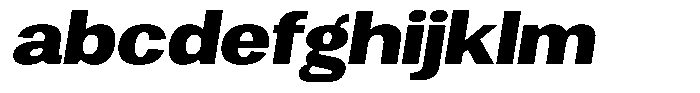 Degora Heavy Semi Expanded Slant FONT