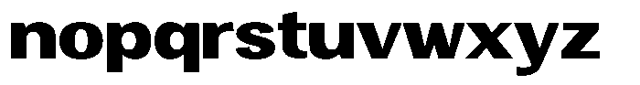 Degora Heavy Semi Expanded Font LOWERCASE
