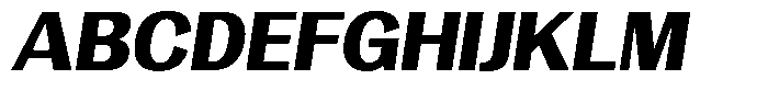 Degora Heavy Slant Font UPPERCASE