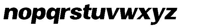 Degora Heavy Slant Font LOWERCASE