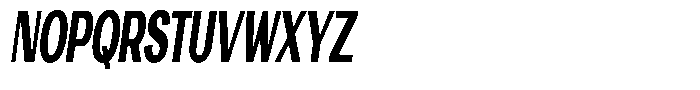 Degora Heavy Ultra Condensed Slant Font UPPERCASE