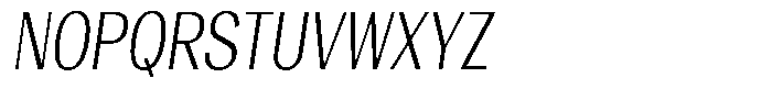 Degora Light Condensed Slant Font UPPERCASE