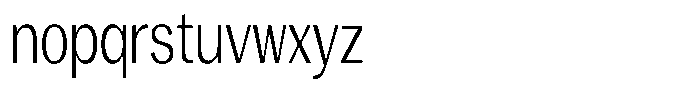 Degora Light Condensed Font LOWERCASE
