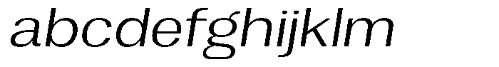 Degora Light Expanded Slant FONT