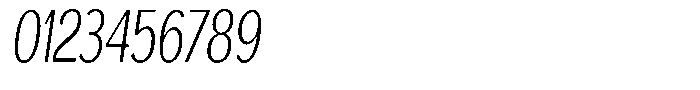 Degora Light Extra Condensed Slant Font OTHER CHARS