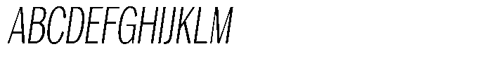 Degora Light Extra Condensed Slant Font UPPERCASE