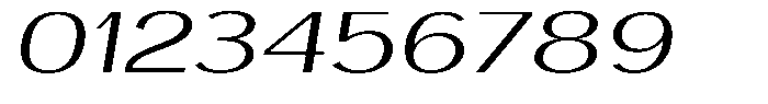 Degora Light Extra Expanded Slant Font OTHER CHARS