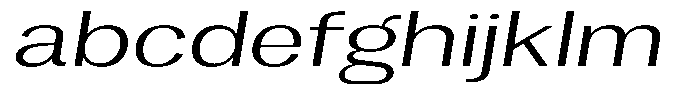Degora Light Extra Expanded Slant FONT