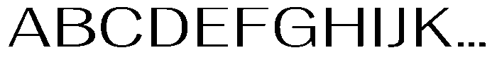 Degora Light Extra Expanded Font UPPERCASE