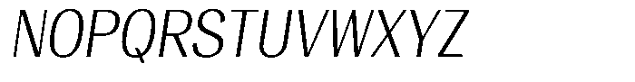 Degora Light Semi Condensed Slant Font UPPERCASE