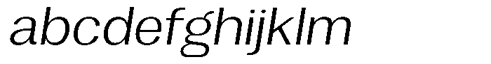 Degora Light Semi Expanded Slant FONT