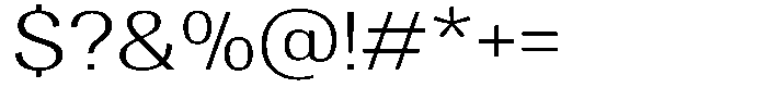 Degora Light Semi Expanded Font OTHER CHARS