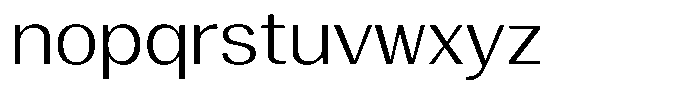 Degora Light Semi Expanded Font LOWERCASE