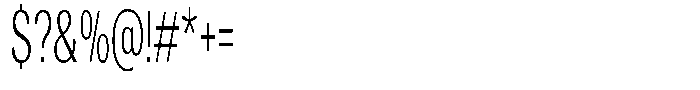 Degora Light Ultra Condensed Font OTHER CHARS