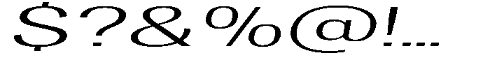 Degora Light Ultra Expanded Slant Font OTHER CHARS