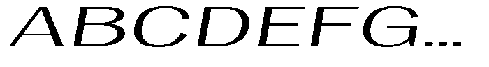 Degora Light Ultra Expanded Slant Font UPPERCASE