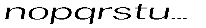 Degora Light Ultra Expanded Slant Font LOWERCASE