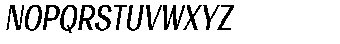 Degora Medium Condensed Slant Font UPPERCASE