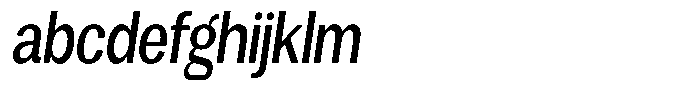 Degora Medium Condensed Slant FONT