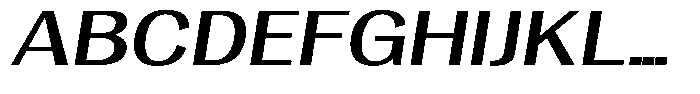 Degora Medium Expanded Slant Font UPPERCASE