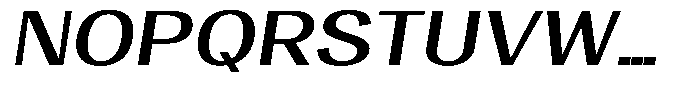 Degora Medium Expanded Slant Font UPPERCASE