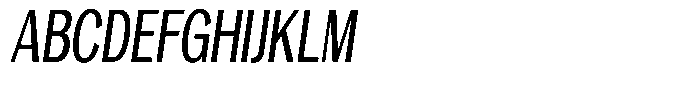 Degora Medium Extra Condensed Slant Font UPPERCASE