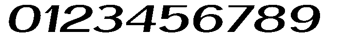 Degora Medium Extra Expanded Slant Font OTHER CHARS