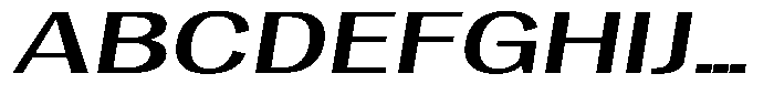 Degora Medium Extra Expanded Slant Font UPPERCASE