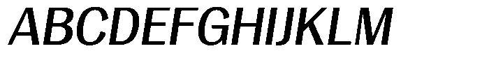 Degora Medium Slant Font UPPERCASE