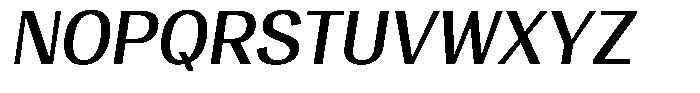 Degora Medium Slant Font UPPERCASE
