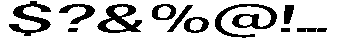 Degora Medium Ultra Expanded Slant Font OTHER CHARS