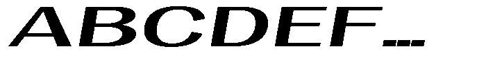 Degora Medium Ultra Expanded Slant Font UPPERCASE