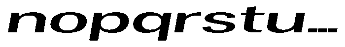 Degora Medium Ultra Expanded Slant Font LOWERCASE