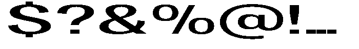 Degora Medium Ultra Expanded Font OTHER CHARS