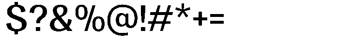 Degora Medium Font OTHER CHARS
