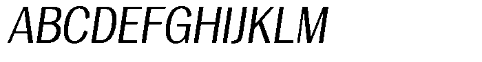 Degora Semi Condensed Slant Font UPPERCASE