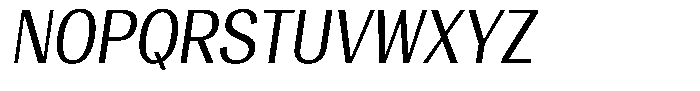 Degora Semi Condensed Slant Font UPPERCASE