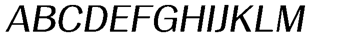 Degora Semi Expanded Slant Font UPPERCASE