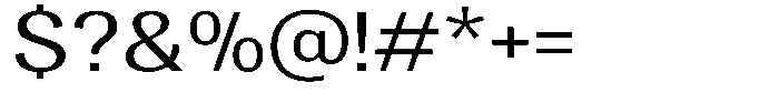 Degora Semi Expanded Font OTHER CHARS