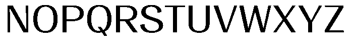 Degora Semi Expanded Font UPPERCASE