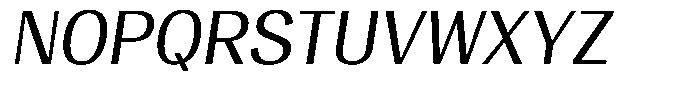 Degora Slant Font UPPERCASE