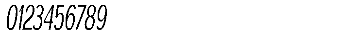 Degora Ultra Condensed Slant Font OTHER CHARS