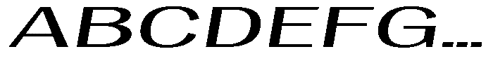 Degora Ultra Expanded Slant Font UPPERCASE