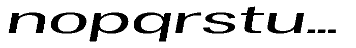 Degora Ultra Expanded Slant Font LOWERCASE