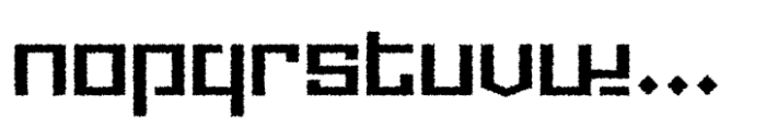 Degunfa Future Distort Font LOWERCASE