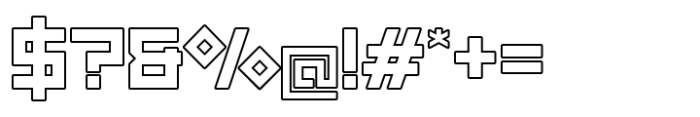 Degunfa Future Outline Font OTHER CHARS