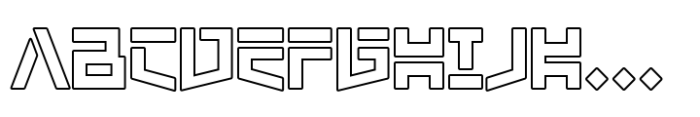 Degunfa Future Outline Font UPPERCASE