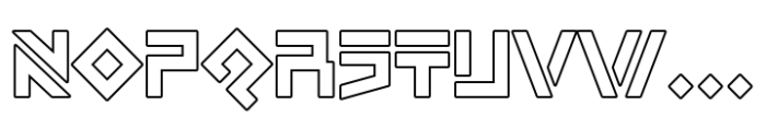 Degunfa Future Outline Font UPPERCASE