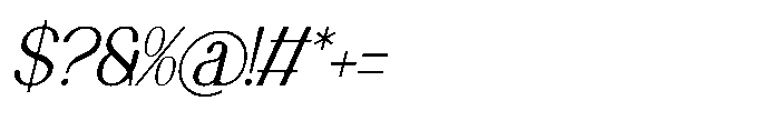 Deiloya Italic Font OTHER CHARS