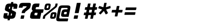 Dekatron Extra Bold Italic Font OTHER CHARS